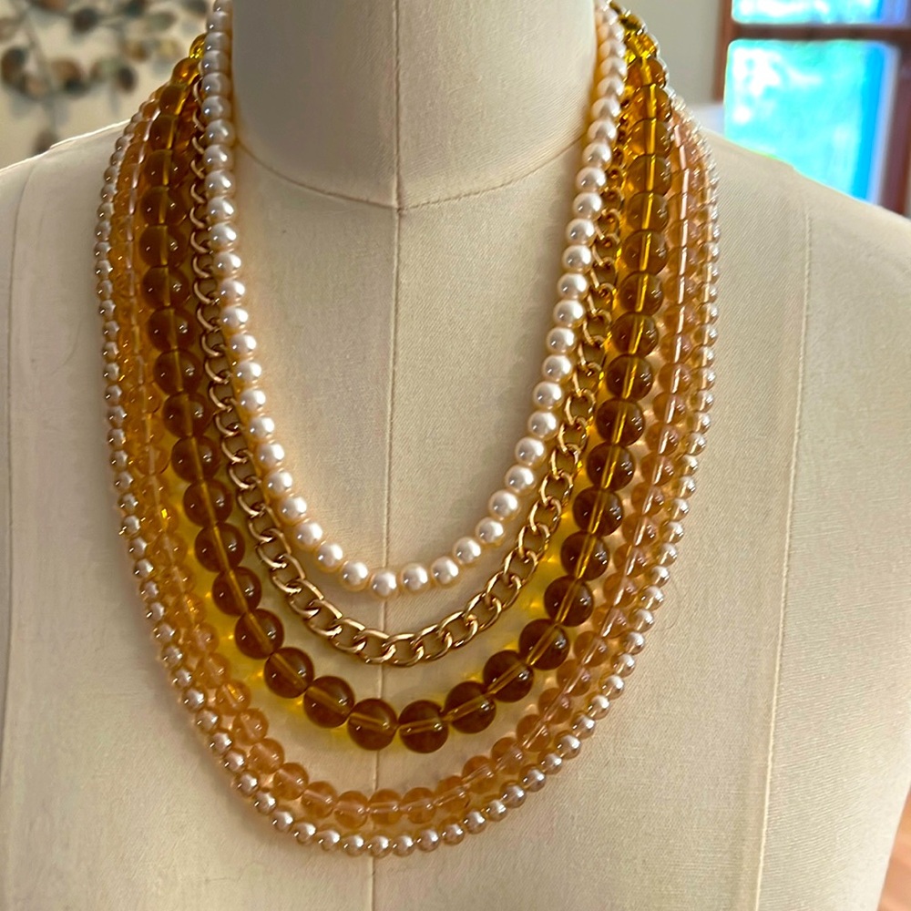 5 strand vintage ML necklace
